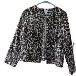Chico's Women’s Animal Print Open Cardigan/Jacket size 2(12-L)